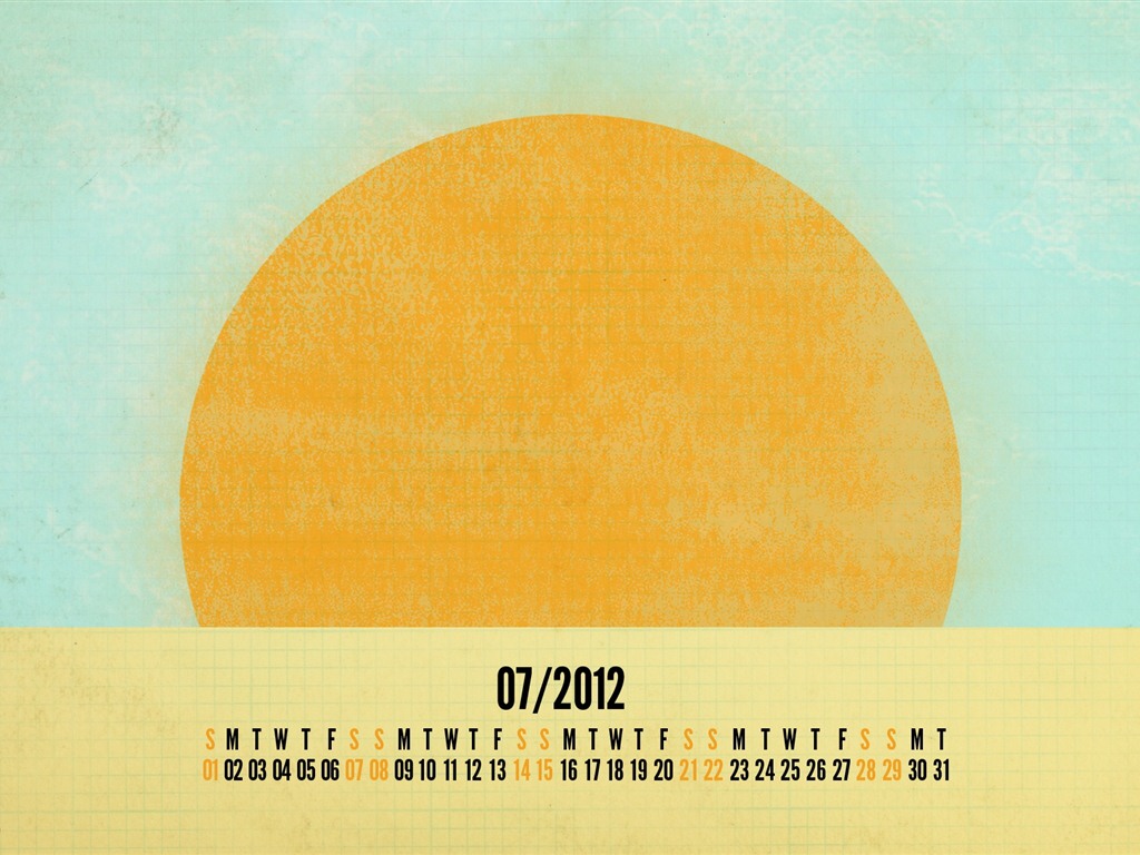 2012年7月 月曆壁紙(二) #8 - 1024x768