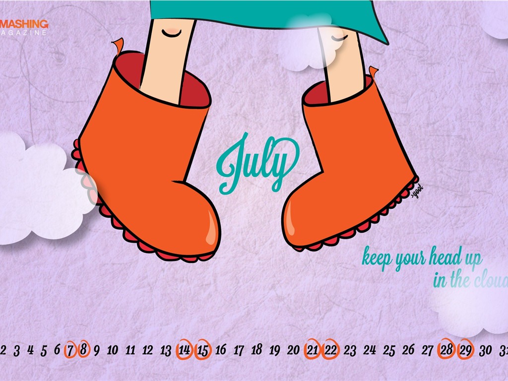 Juli 2012 Kalender Wallpapers (2) #11 - 1024x768