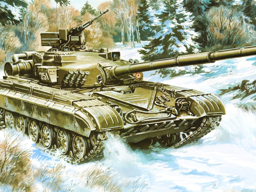 Les chars d'assaut, véhicules blindés de fonds d'écran HD de peinture #1 - 1024x768