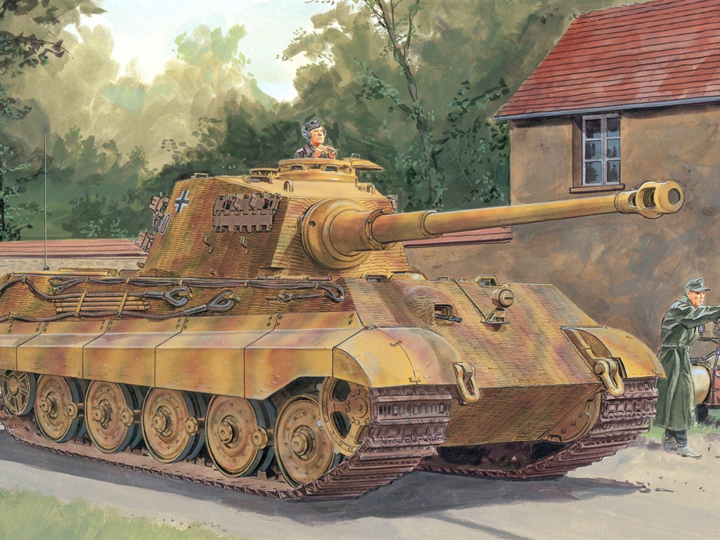 軍事坦克裝甲 高清繪畫壁紙 #2 - 1024x768