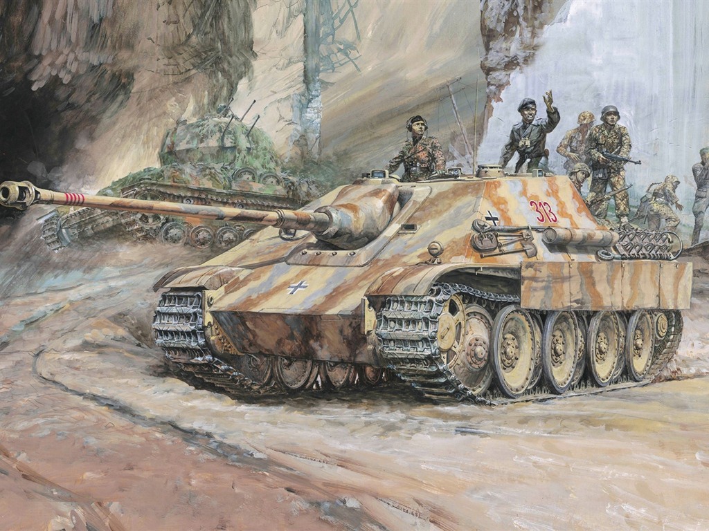 Tanques blindados militares, fondos de pantalla de pintura de alta definición #4 - 1024x768
