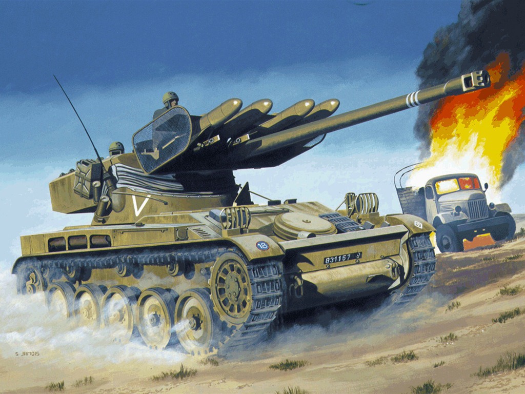 軍事坦克裝甲 高清繪畫壁紙 #5 - 1024x768