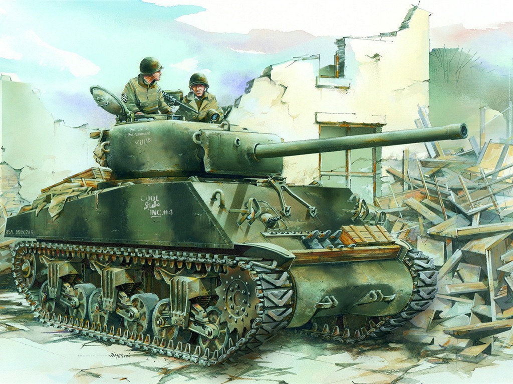 Военный танков, боевых бронированных картины HD обои #6 - 1024x768