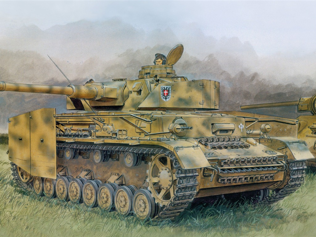 Tanques blindados militares, fondos de pantalla de pintura de alta definición #14 - 1024x768