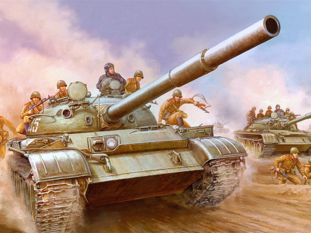 Les chars d'assaut, véhicules blindés de fonds d'écran HD de peinture #16 - 1024x768