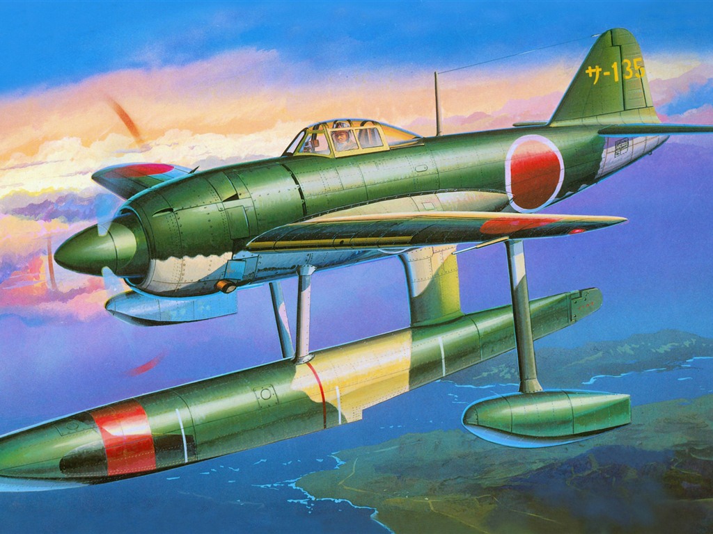 軍用機の飛行の絶妙な絵画の壁紙 #4 - 1024x768