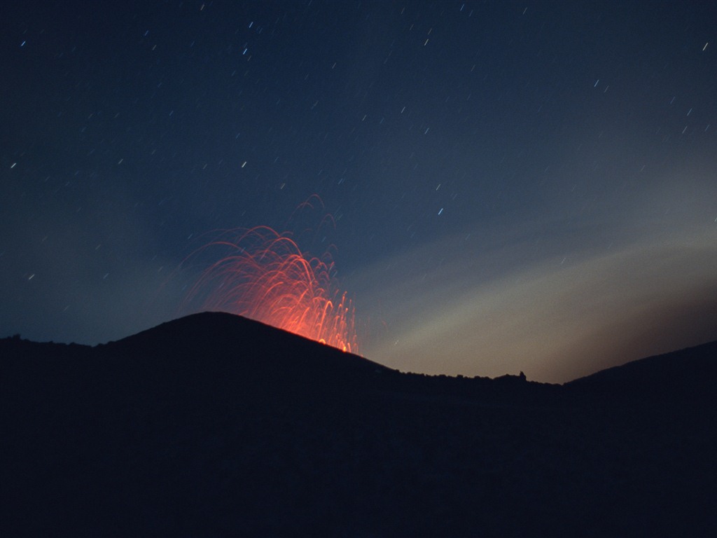 壮大な風景の壁紙の火山噴火 #10 - 1024x768