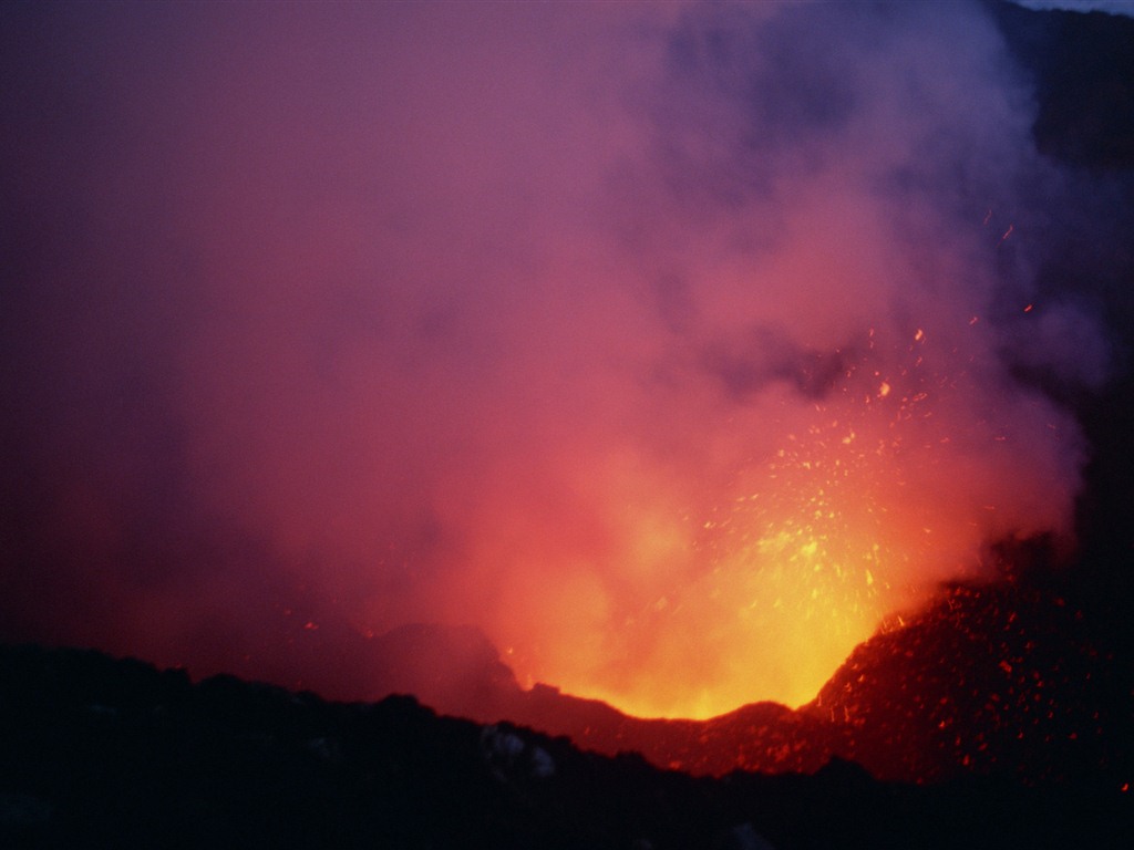 火山噴發的壯麗景觀壁紙 #12 - 1024x768