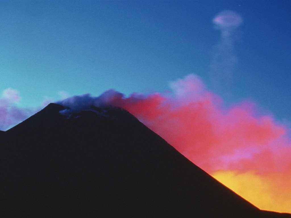 壮大な風景の壁紙の火山噴火 #14 - 1024x768