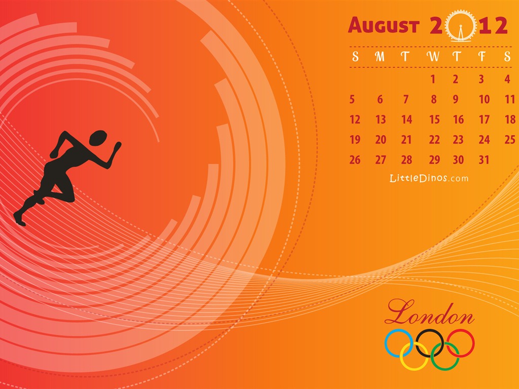 August 2012 Calendar wallpapers (2) #15 - 1024x768