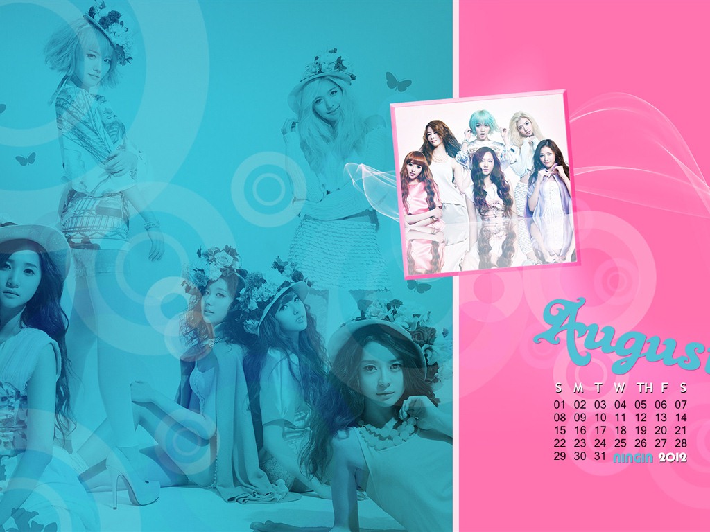 August 2012 Calendar wallpapers (2) #18 - 1024x768