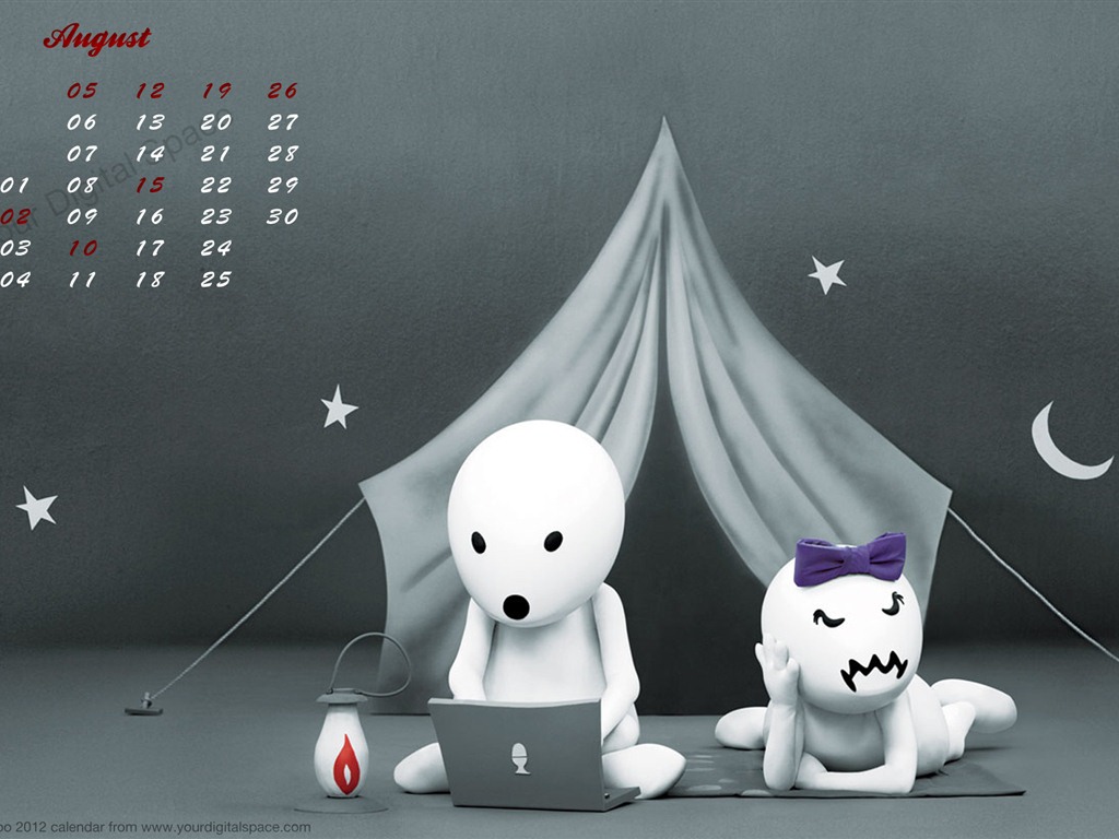 August 2012 Calendar wallpapers (2) #19 - 1024x768