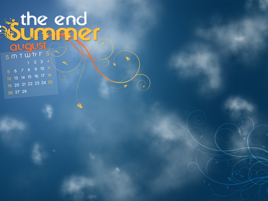 August 2012 Kalender Wallpapers (2) #20 - 1024x768