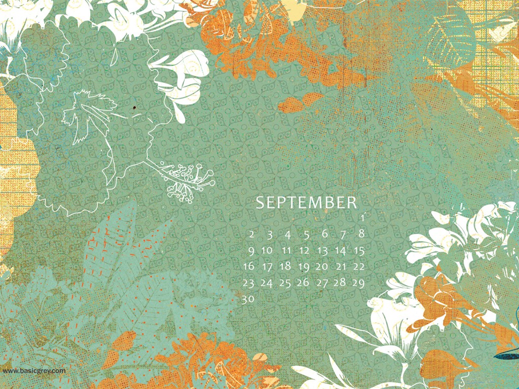 09 2012 Calendar fondo de pantalla (1) #11 - 1024x768