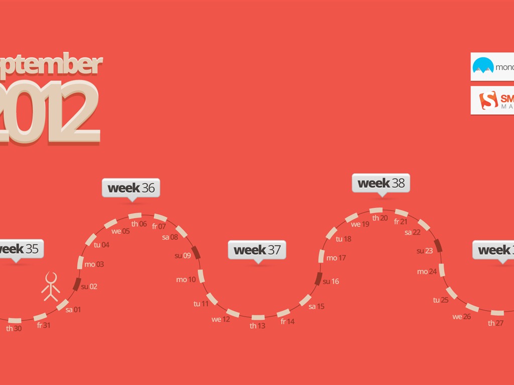 2012年9月 月曆壁紙(二) #12 - 1024x768