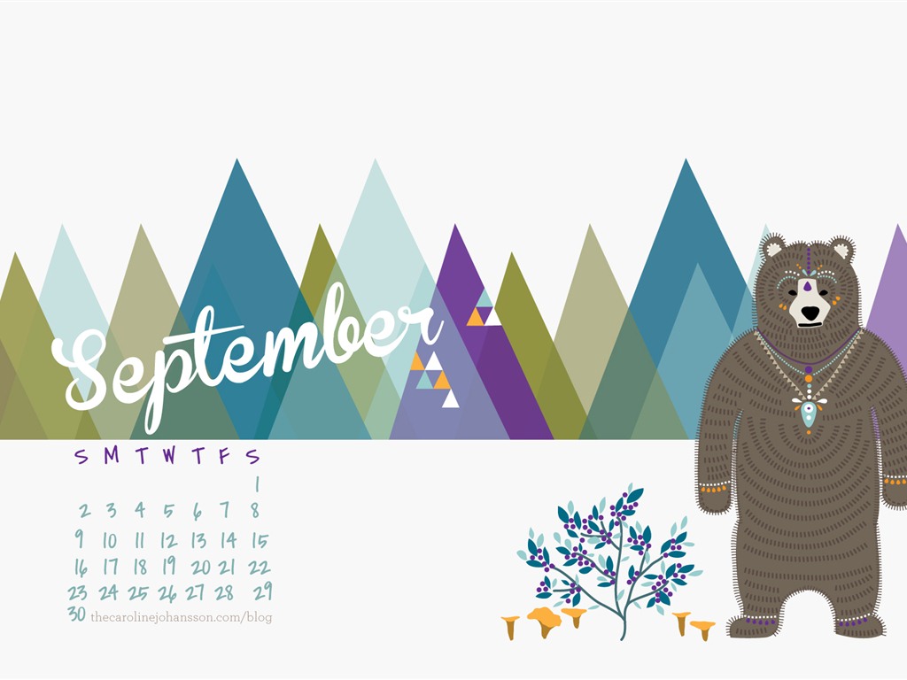 September 2012 Calendar wallpaper (2) #18 - 1024x768