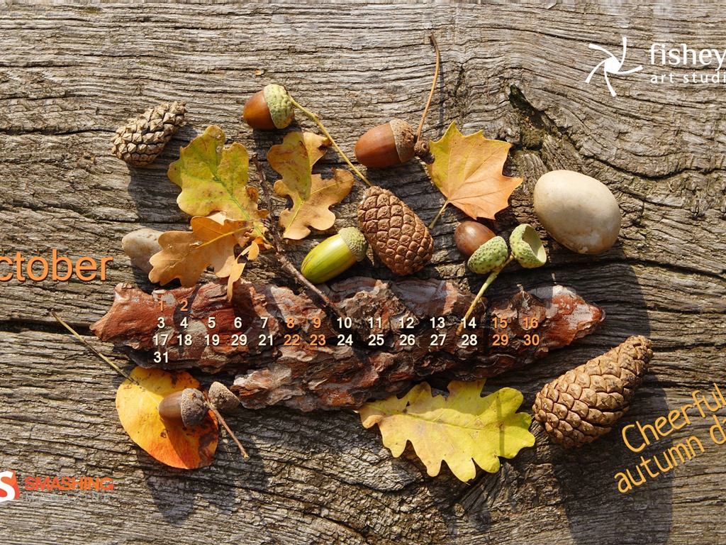 October 2012 Calendar wallpaper (1) #19 - 1024x768