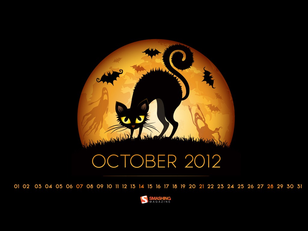 Oktober 2012 Kalender Wallpaper (2) #1 - 1024x768