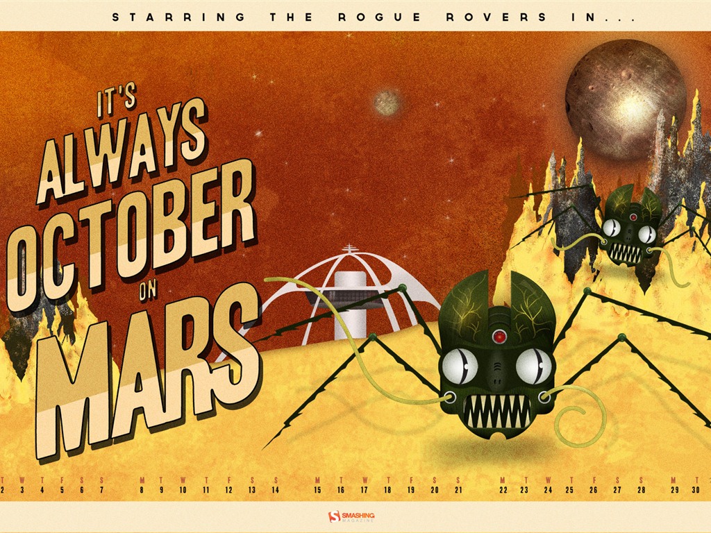 Oktober 2012 Kalender Wallpaper (2) #4 - 1024x768