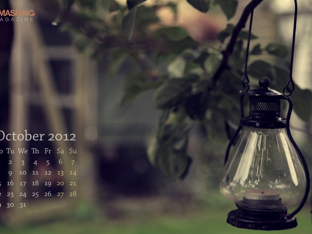 Oktober 2012 Kalender Wallpaper (2) #6 - 1024x768