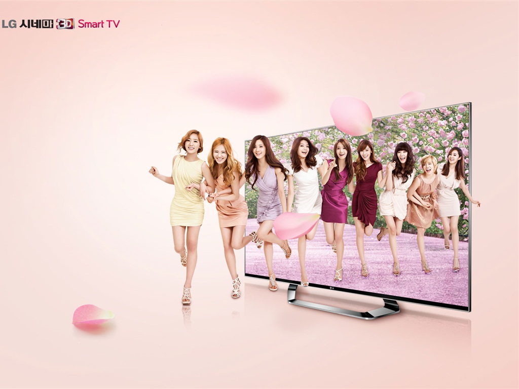 소녀 시대 ACE와 LG의 보증 광고의 HD 배경 화면 #11 - 1024x768