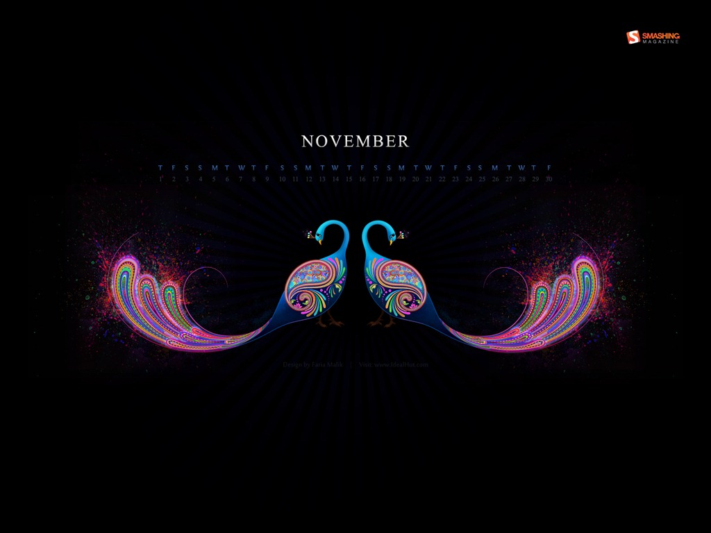 November 2012 Kalender Wallpaper (1) #8 - 1024x768