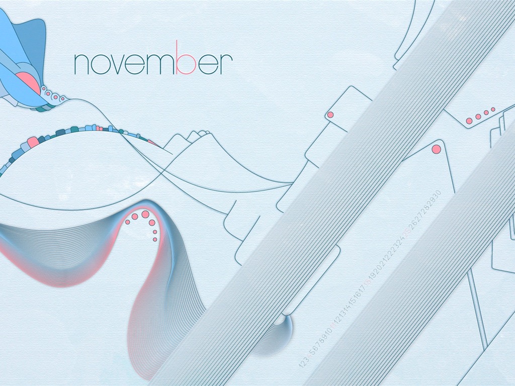November 2012 Kalender Wallpaper (1) #16 - 1024x768