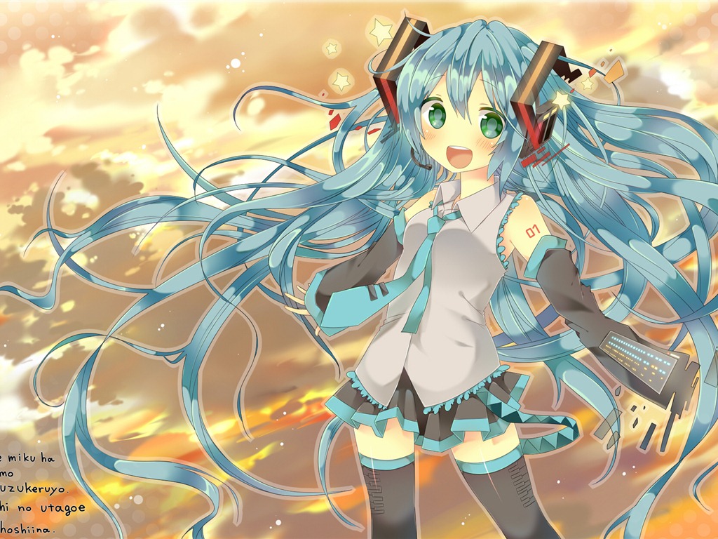 Hatsune Miku series wallpaper (5) #3 - 1024x768