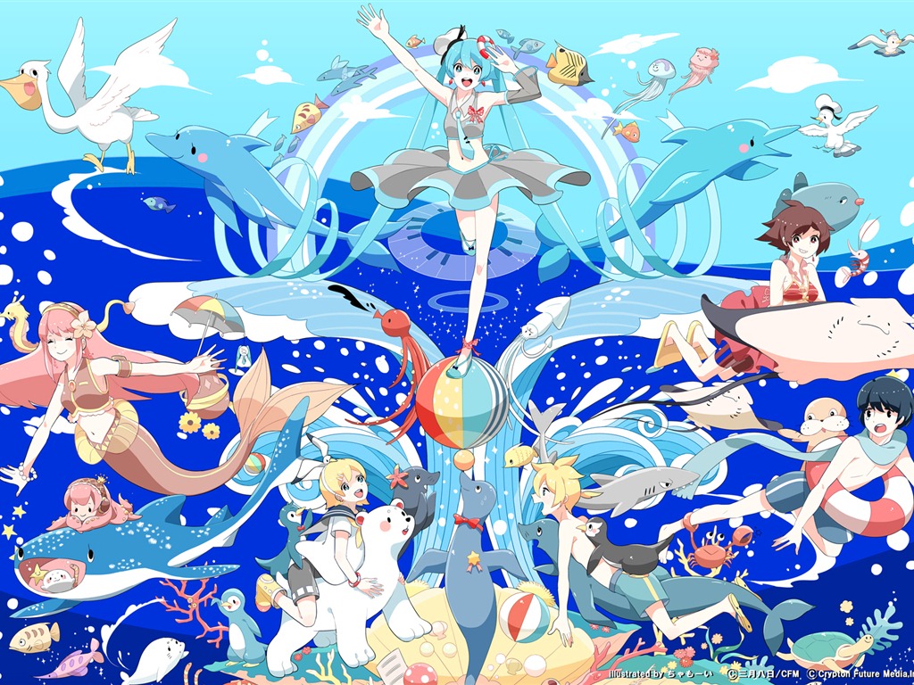 Hatsune Miku series wallpaper (5) #5 - 1024x768