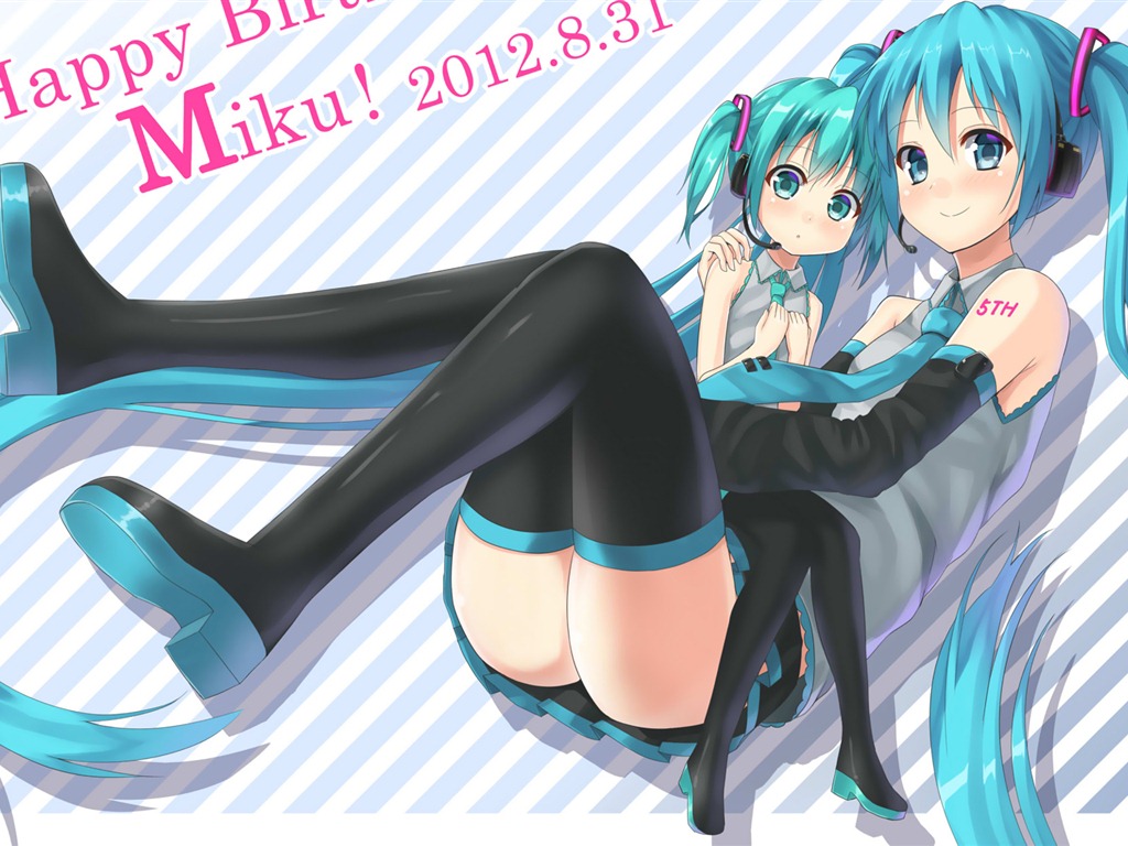 Hatsune Miku řady tapety (5) #14 - 1024x768