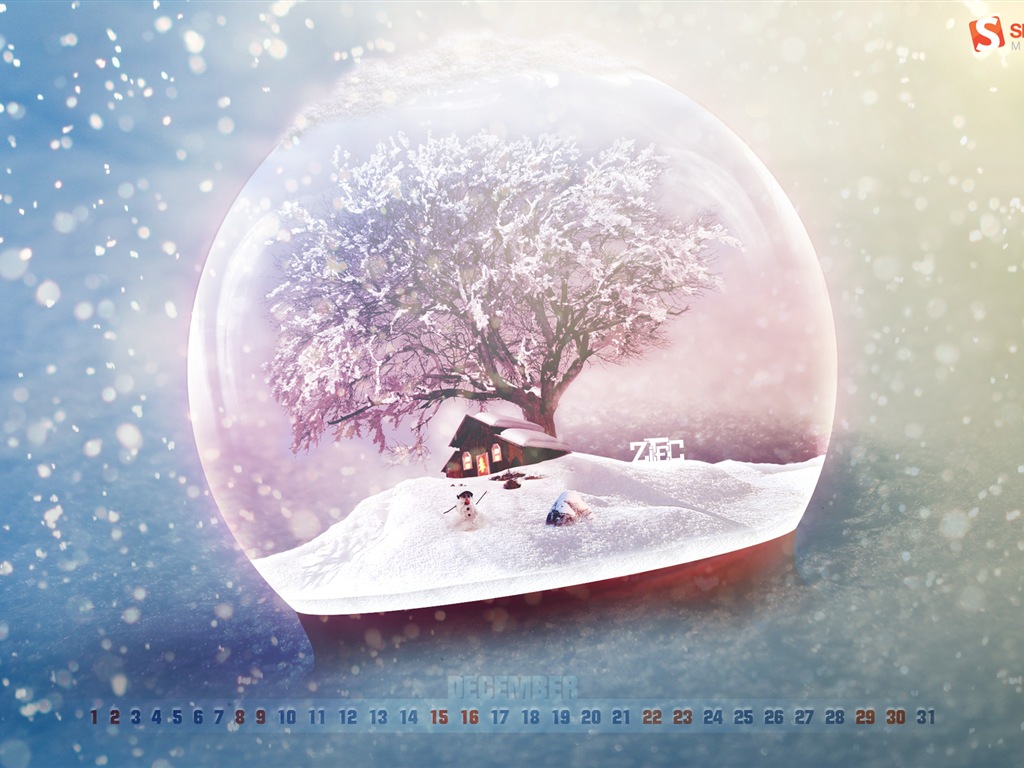 2012年12月 月曆壁紙(一) #18 - 1024x768