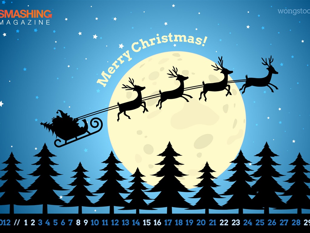 Dezember 2012 Kalender Wallpaper (2) #1 - 1024x768
