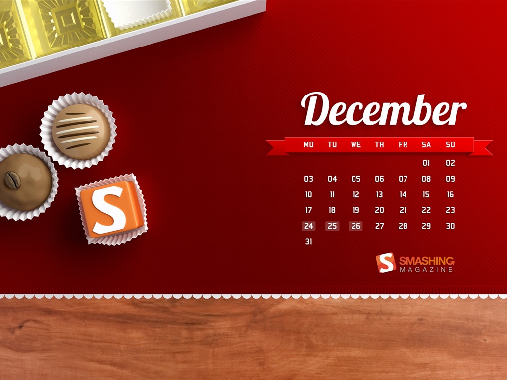 Dezember 2012 Kalender Wallpaper (2) #11 - 1024x768