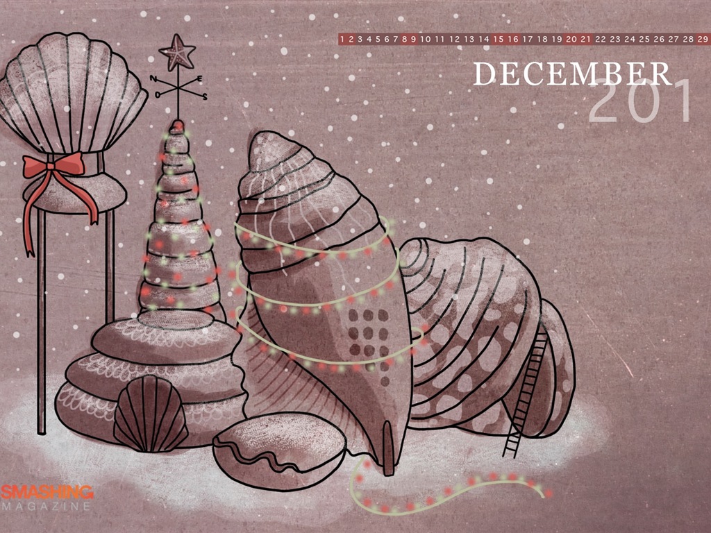 Dezember 2012 Kalender Wallpaper (2) #13 - 1024x768