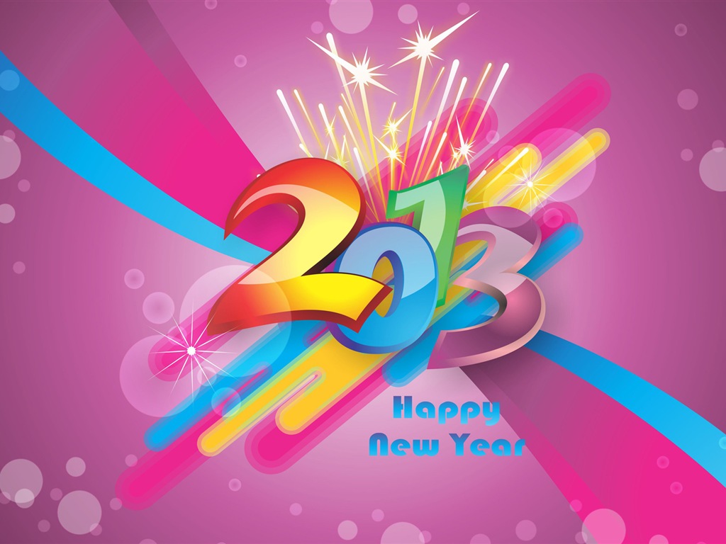 2013 Šťastný Nový Rok HD Tapety na plochu #8 - 1024x768