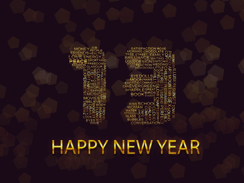 2013 Šťastný Nový Rok HD Tapety na plochu #12 - 1024x768