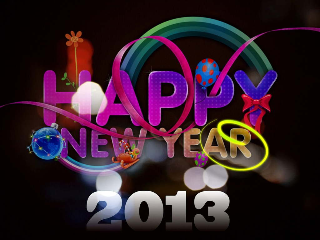 2013 Šťastný Nový Rok HD Tapety na plochu #15 - 1024x768