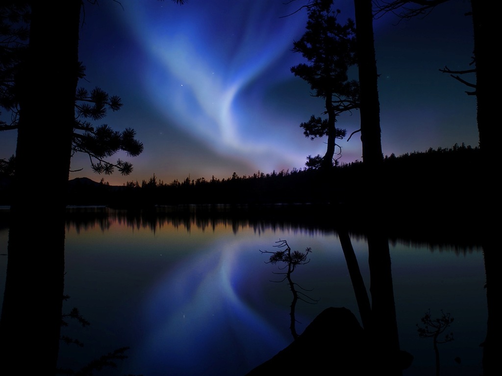 Přírodní divy Northern Lights HD Wallpaper (1) #11 - 1024x768