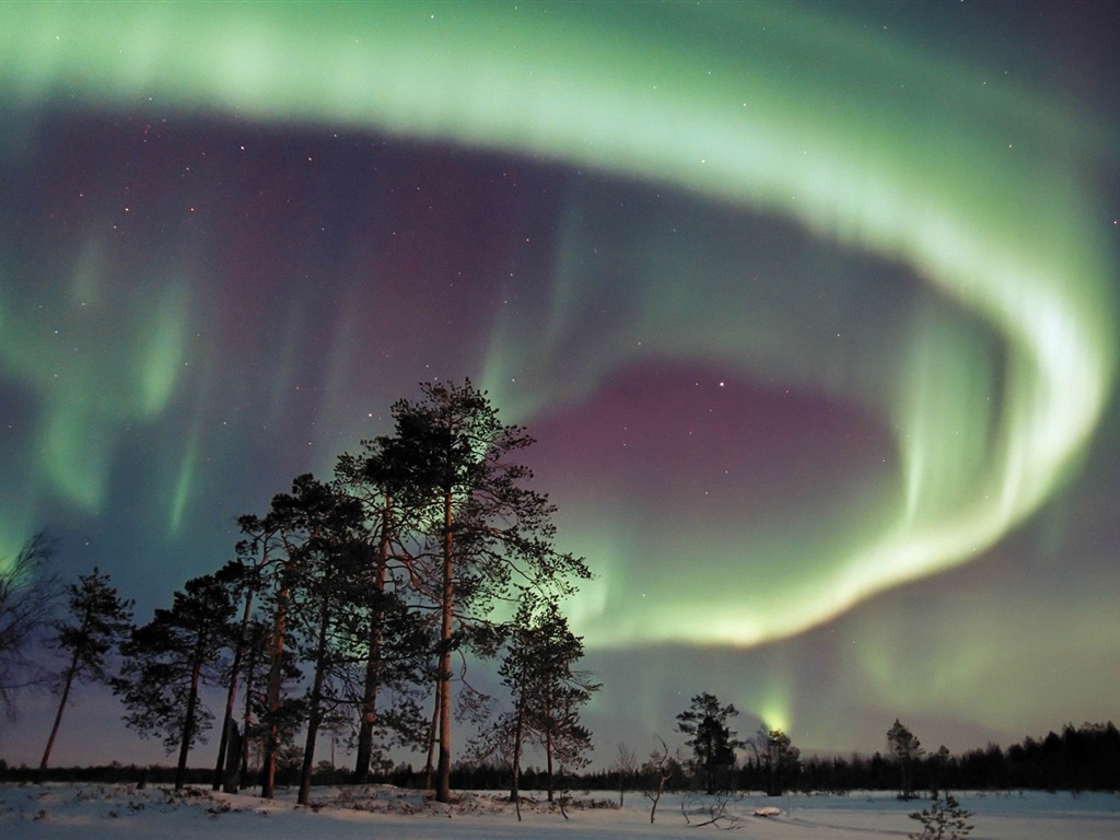 Merveilles naturelles du Nord Fond d'écran HD Lumières (2) #13 - 1024x768