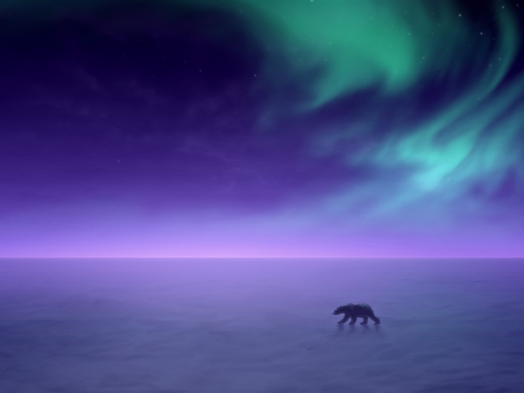 自然奇景，北极光高清壁纸(二)21 - 1024x768