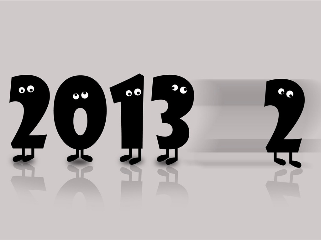 2013 New Year theme creative wallpaper(1) #2 - 1024x768