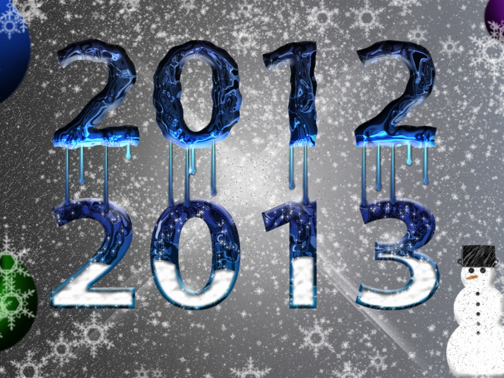 2013 New Year theme creative wallpaper(2) #3 - 1024x768