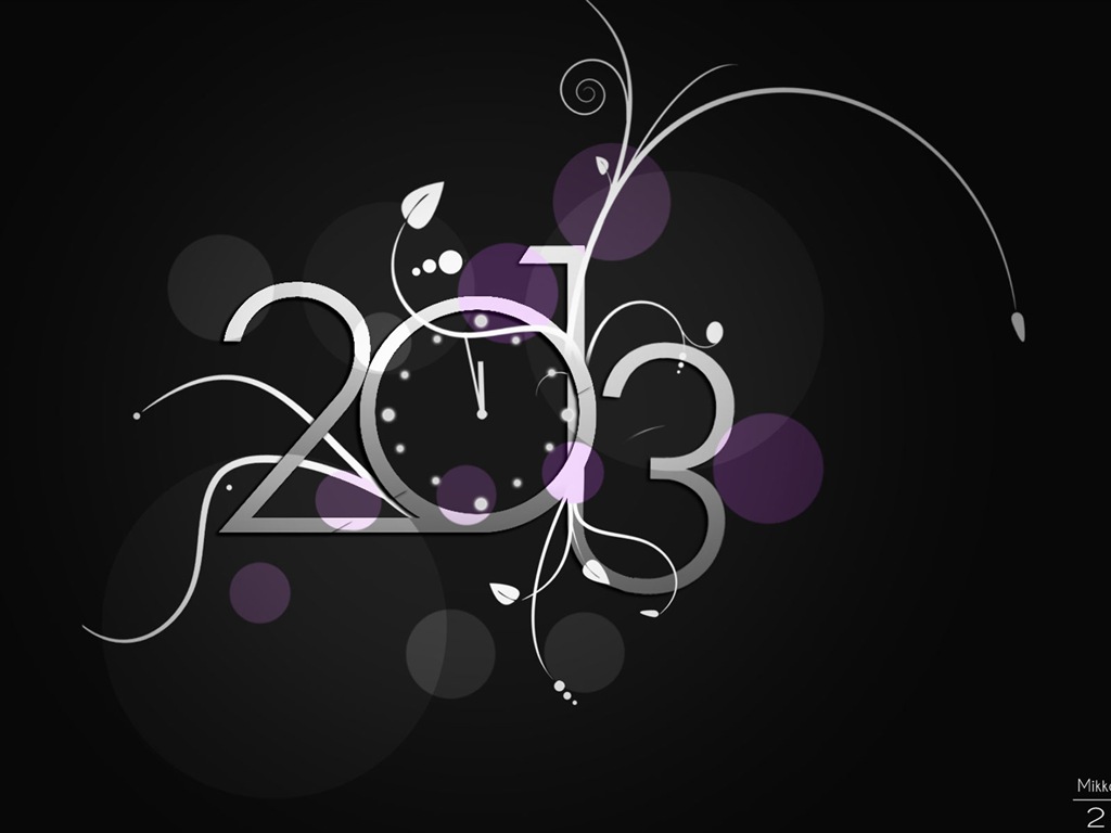 2013 New Year theme creative wallpaper(2) #12 - 1024x768