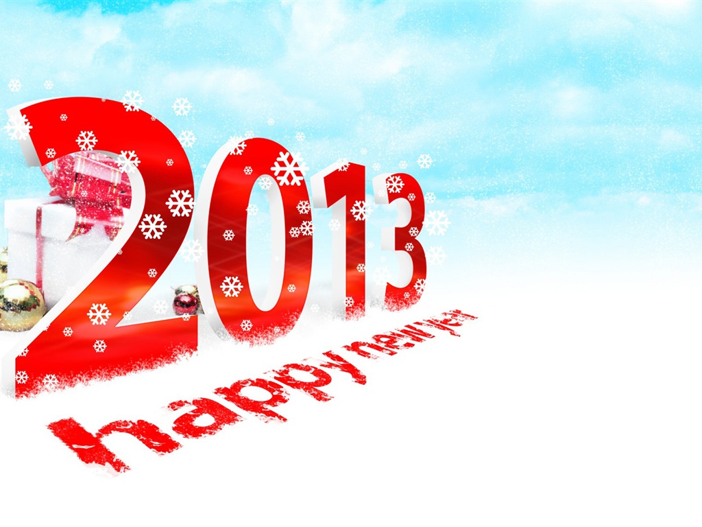 2013 New Year theme creative wallpaper(2) #13 - 1024x768