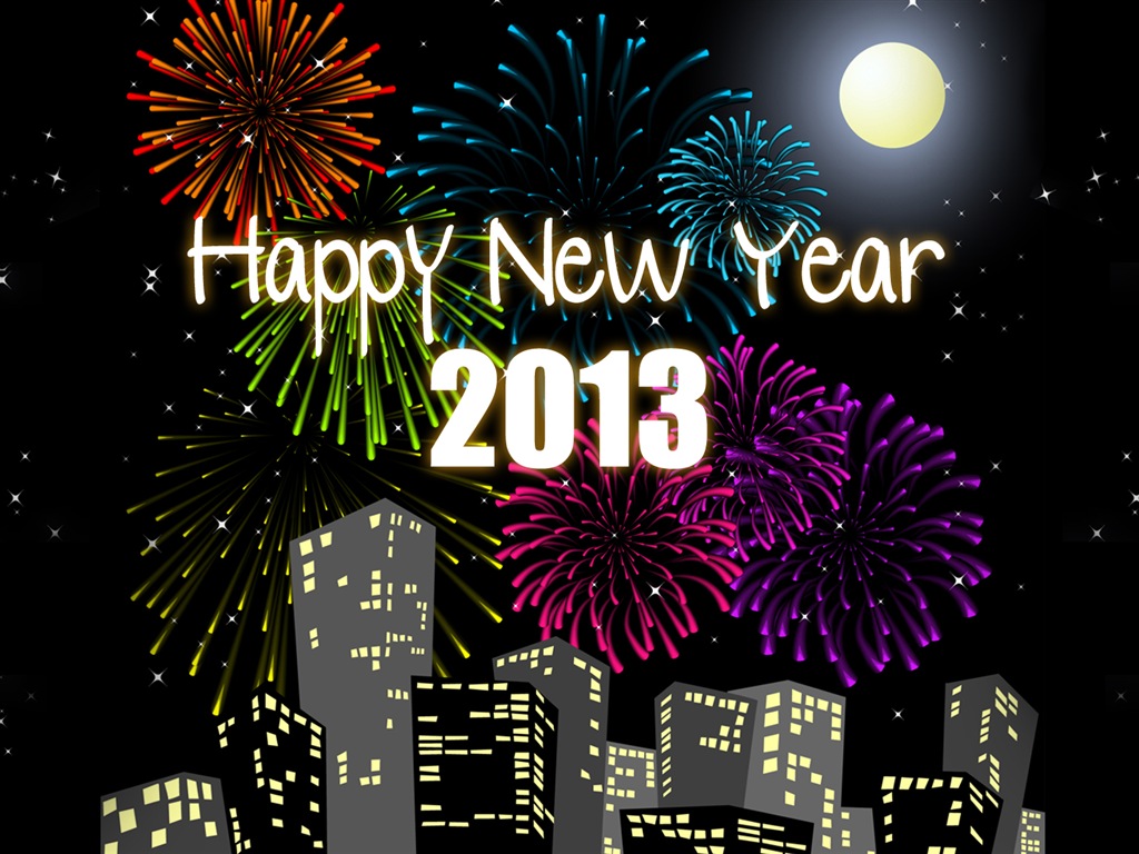 2013 New Year theme creative wallpaper(2) #17 - 1024x768