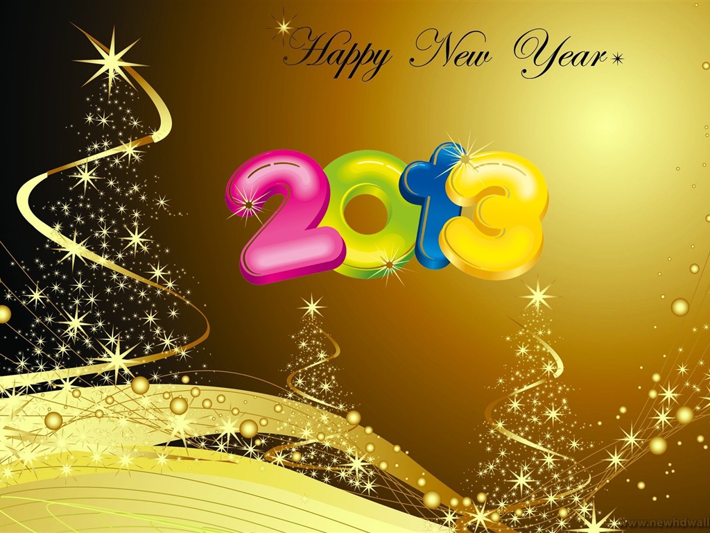 2013 New Year theme creative wallpaper(2) #18 - 1024x768