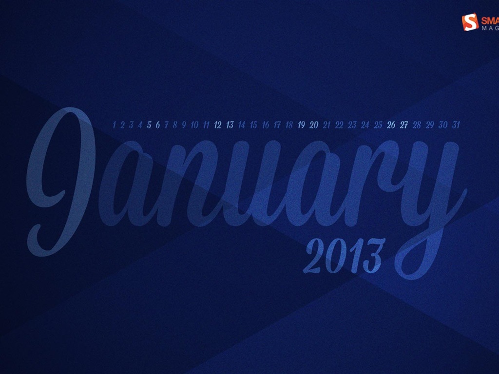 2013年1月 月曆壁紙(一) #13 - 1024x768