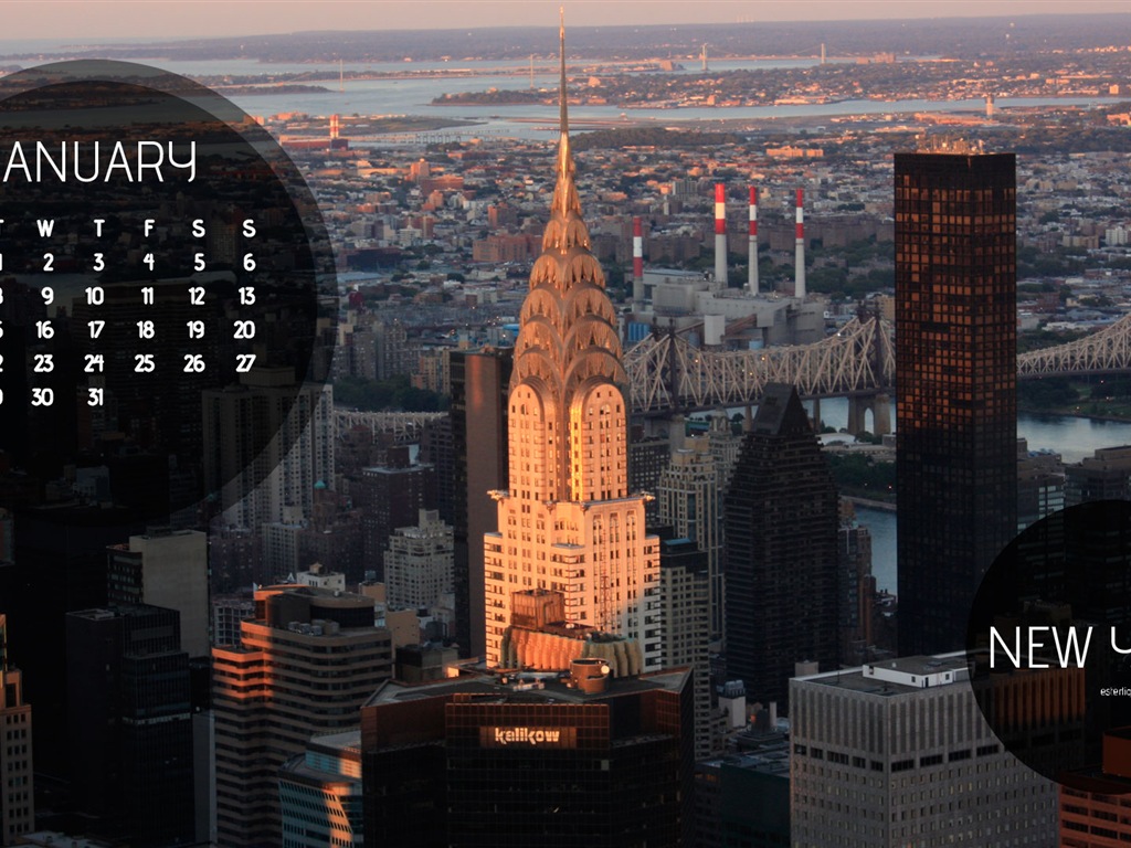 01 2013 Calendar fondo de pantalla (2) #8 - 1024x768