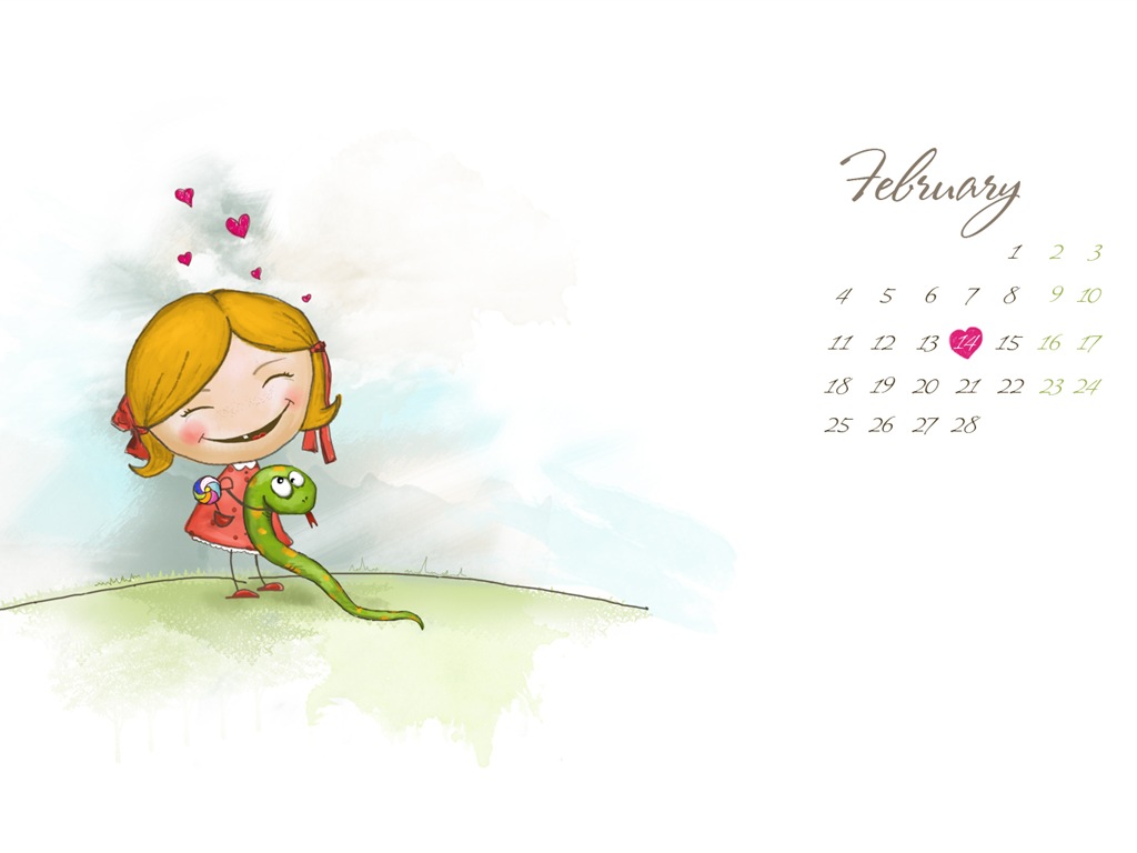 2013年2月 月曆壁紙(一) #15 - 1024x768