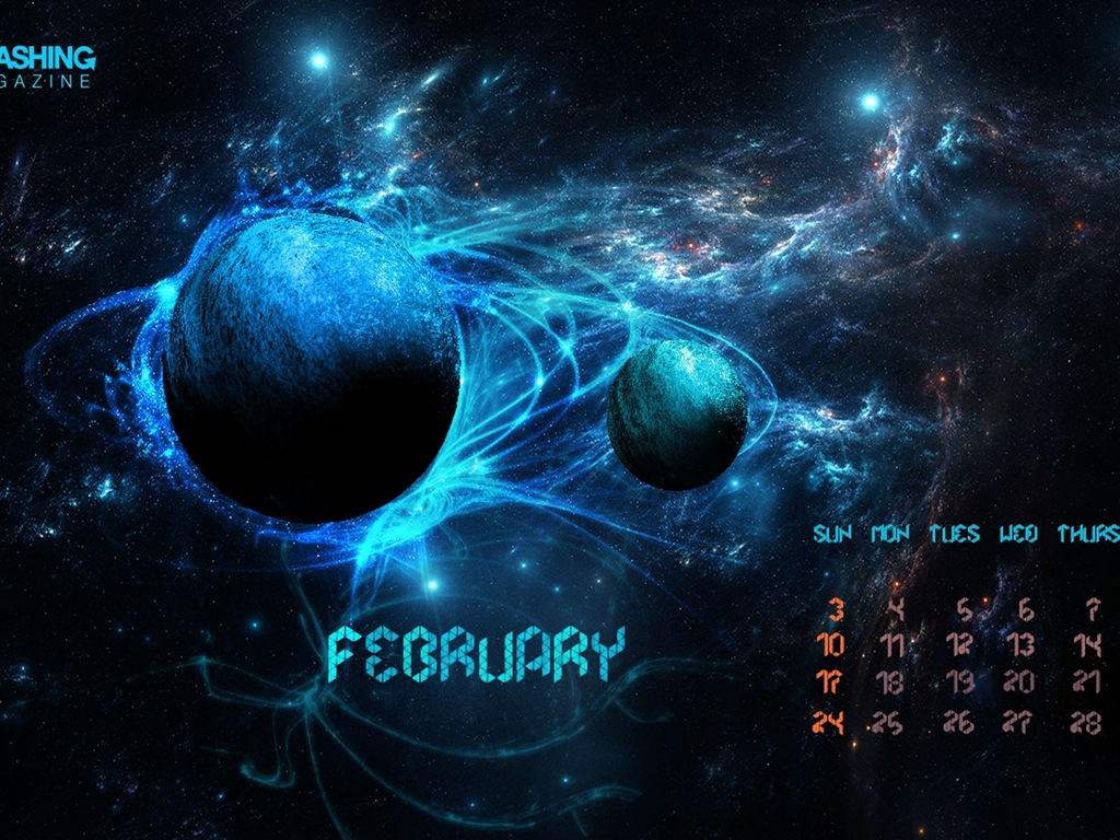 02 2013 Calendar fondo de pantalla (1) #17 - 1024x768